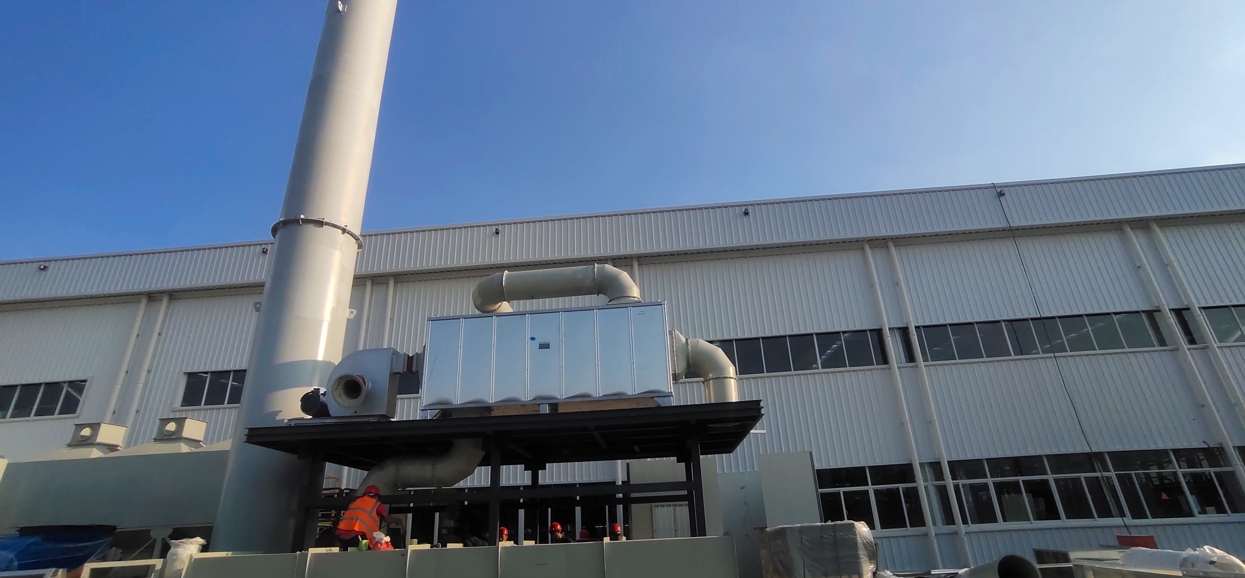 安徽某新能源废气项目设备安装进度3